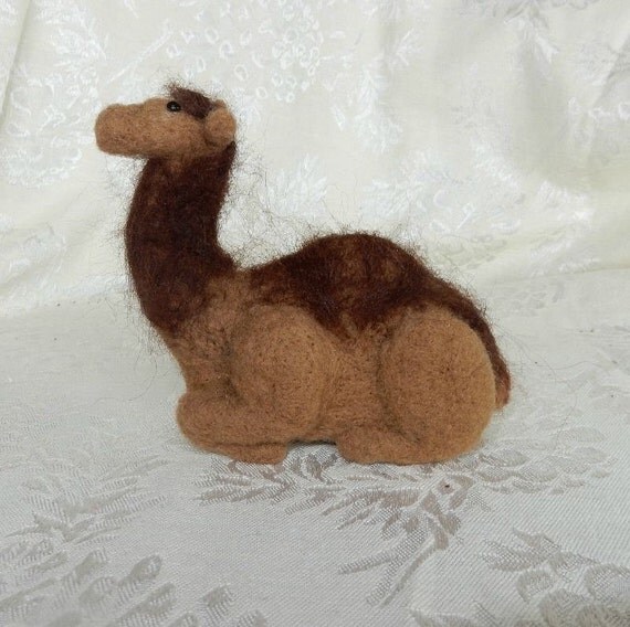 Items similar to Needle felted camel Nativity soft sculpture on Etsy