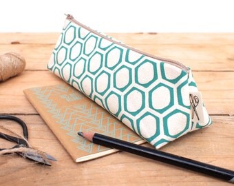 Pencil Case Honeycomb Print