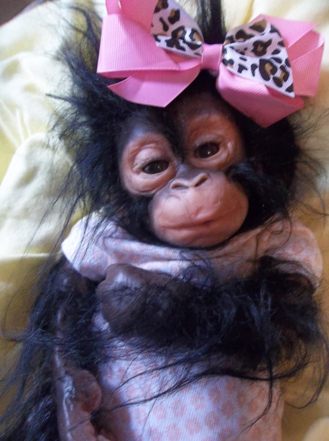 Already made and ready to ship Reborn silicone ape monkey doll