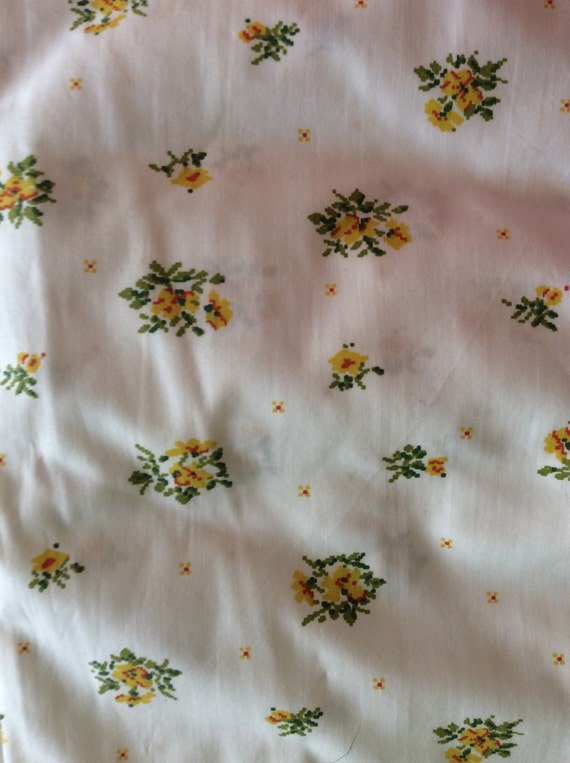 shabby chic yellow floral fitted twin sheet fabric shabby chic yellow floral fitted twin sheet fabric