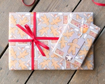 Sweet Christmas Wrapping Paper - Gift Wrap for Food Lover - Christmas Giftwrap - Gift for Cake Lover