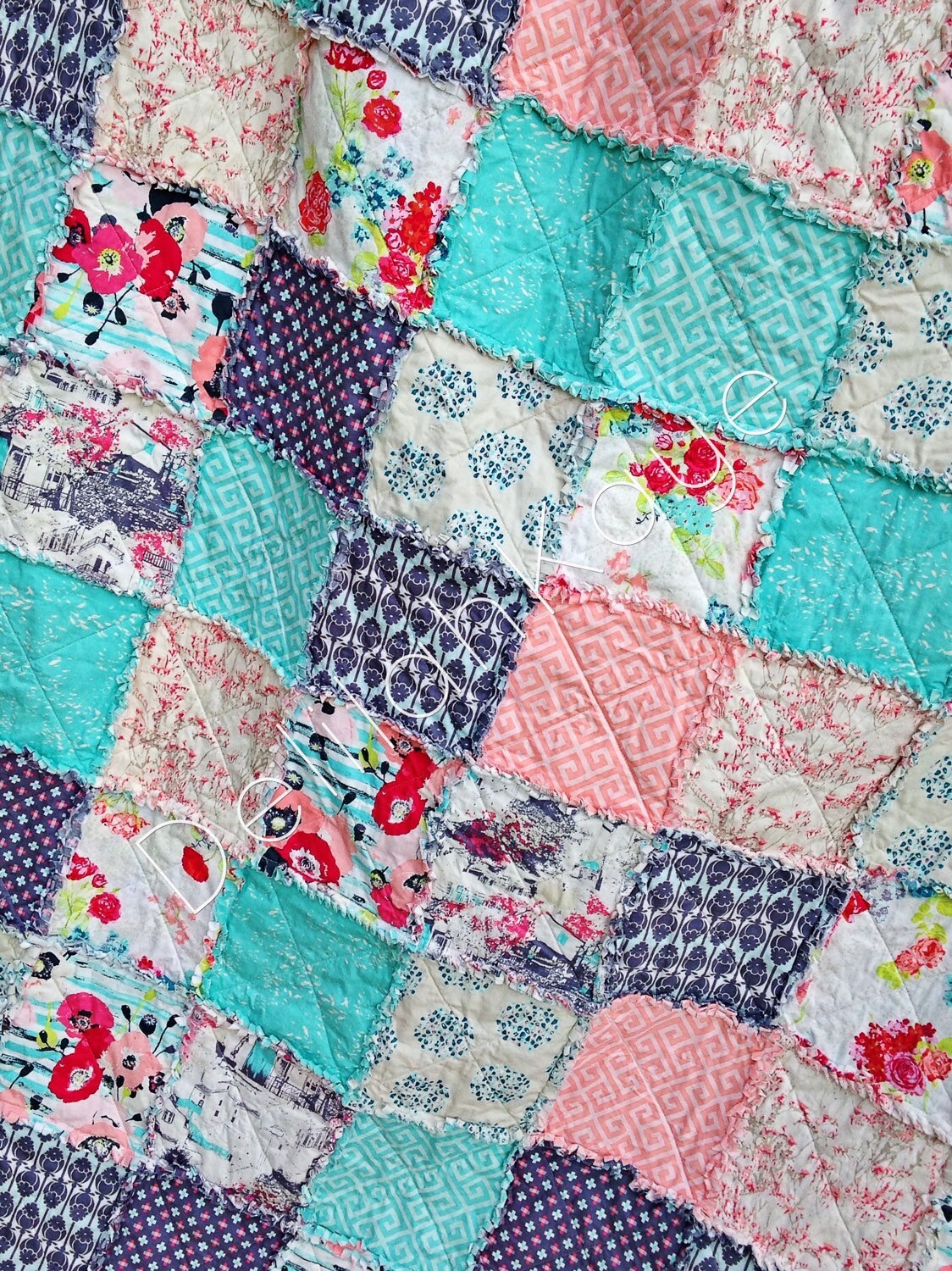 full-size-rag-quilt-skopelos-land-coral-aqua-by-delilahkaye