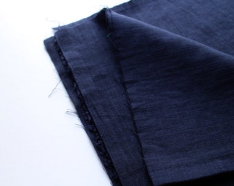 cotton double gauze fabric. soft japanese pure cotton fabric. 102cm (40in) wide. sold by 50cm (19in) long / half yard. navy blue