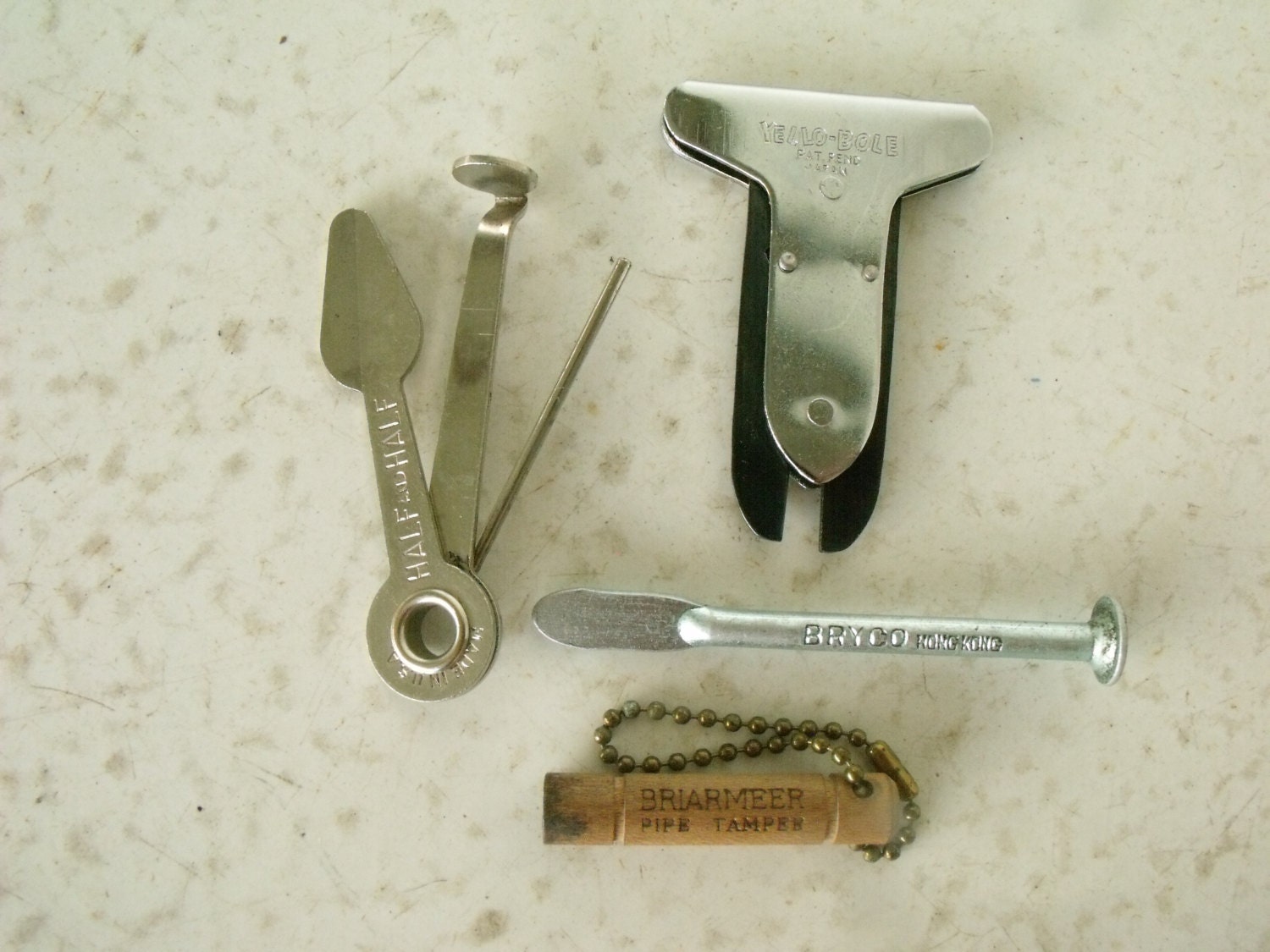 Pipe Tobacco Tools Reamer Tamper Yello Bole / Half and Half