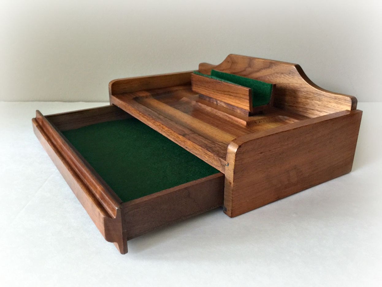 Vintage Mid Century Valet Tray Men's Jewelry Box