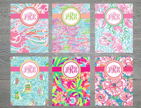 Monogrammed Lilly Pulitzer Fun Summer Pattern Binder By Armcarthur 