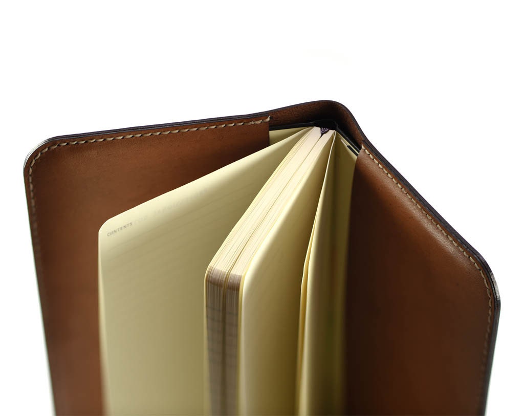 Leather Cover for Moleskine Classic Notebook 5 x by HANDandHIDE