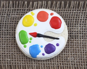 Paint Palette Cookies / Art Party / Paint Party / Art Cookies / Art Party Favor / Paint Party Favor / Paint Party Decor / Art Party Decor