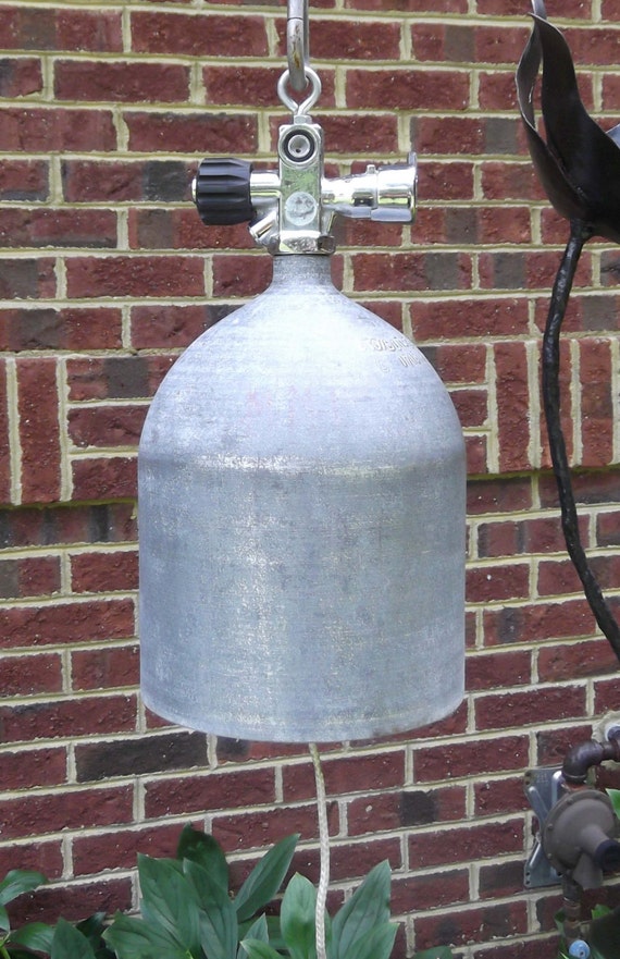Scuba tank bell wind chime