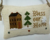 Bless Our Home Cross Stitched Ornament