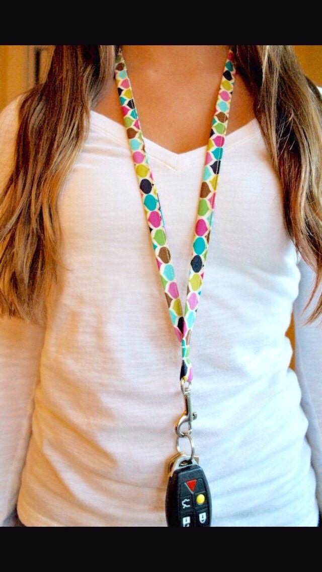 Fabric Lanyard ID Badge 1/2 Inch Wide by catonealdesigns on Etsy