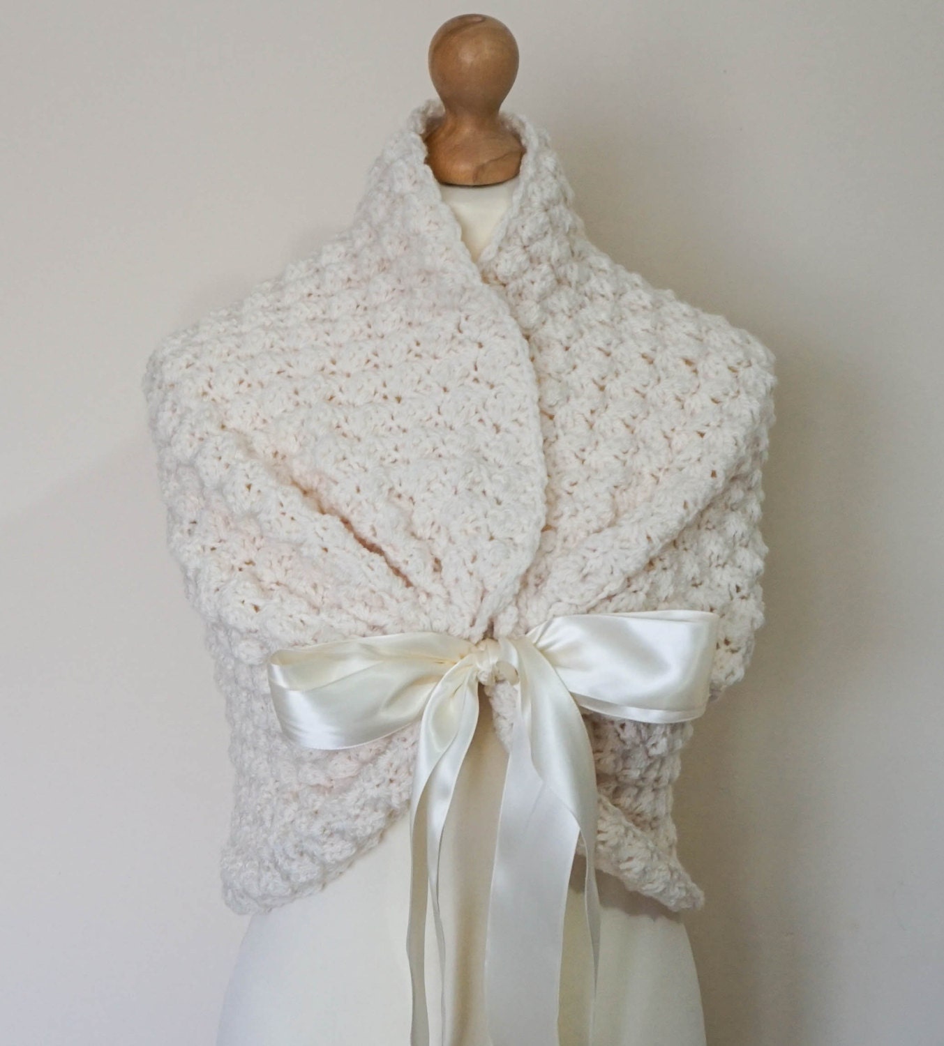 Cuddly Flower Girl Shawl Little Girl Wedding Shawl Ivory