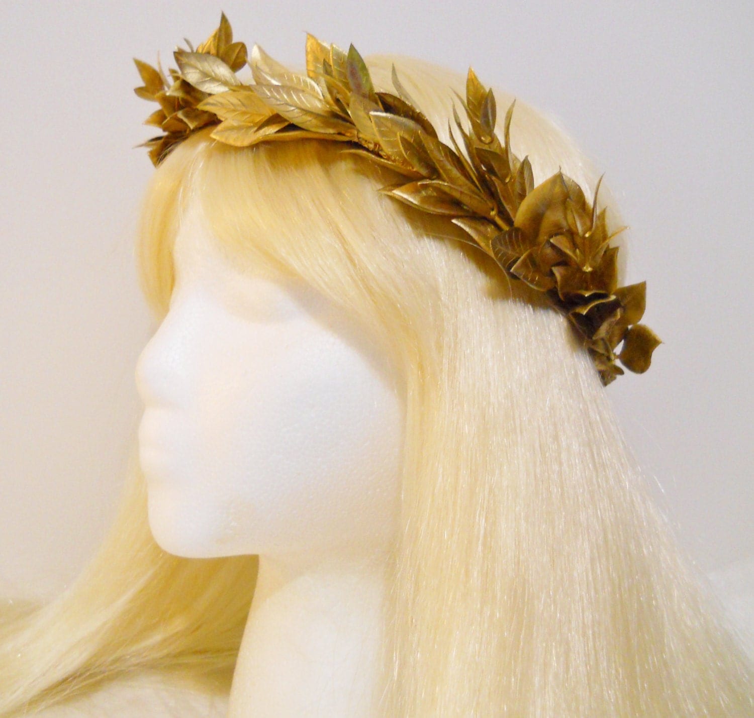 Gold Leaf Crown Laurel Wreath Greek Roman Goddess Golden