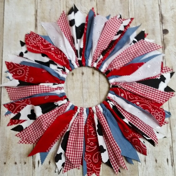 Infant to Child Sizes Red Bandana Tutu with Gingham Cow