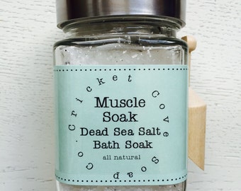 BATH SALTS - Muscle Soak - Natural Bath Salts - Muscle Soak Dead Sea Salt Bath Soak - All Natural Bath Salts - Vegan