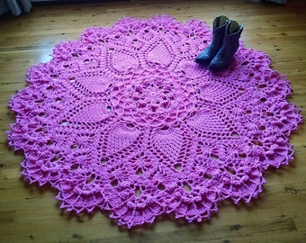 PINEAPPLE SONG; crochet doily pattern; pdf; Kristoffersen; Home decor; Popular Crochet Rug; crochet thread; ePattern; DIY, Cottage; Shabby