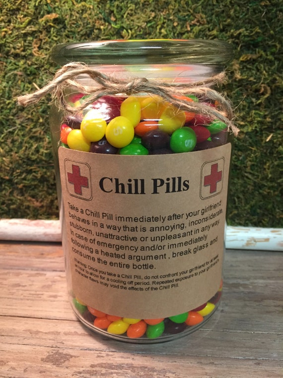 Chill Pill BOYFRIEND/GIRLFRIEND Apothecary Jar by scripturegifts