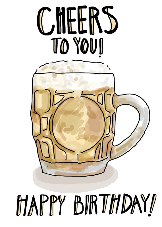 Happy German Beer Stein 'Cheers' Birthday Card