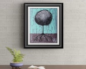 Black Lollipop Tree Signed Art Print of Signature Original By Rafi Perez