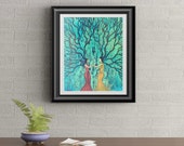 Sparrow Sisters Signed Art Print of Signature Original By Rafi Perez