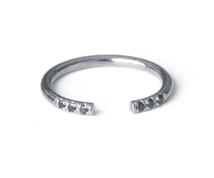Dainty Stacking Silver Open cuff ring