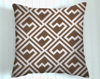 Pillows Brown. One Pillow Cover . Italian Brown 20 X 20 Accent Pillows Throw Pillows Decorative Throw Pillows Geometric