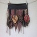 brown tribal festival skirt, animal print clothing, small size