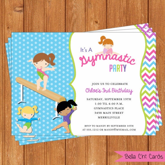 Kids Gymnastics Invitations 6