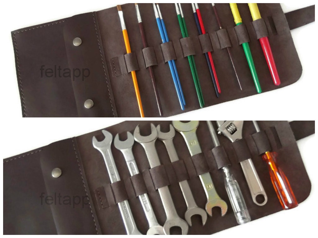 Leather Pencil Case Leather Pen Case Leather Travel Case