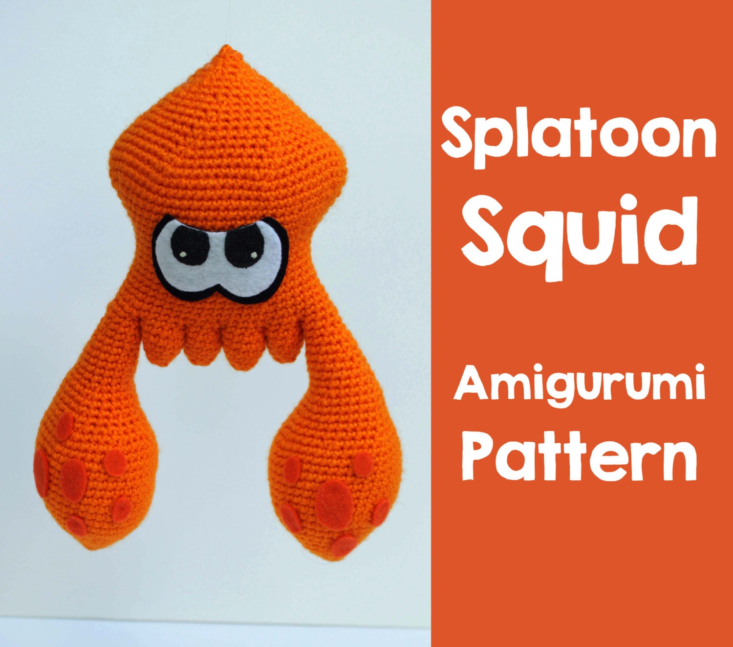 Crochet Pattern Splatoon Inspired Squid Amigurumi Pattern PDF