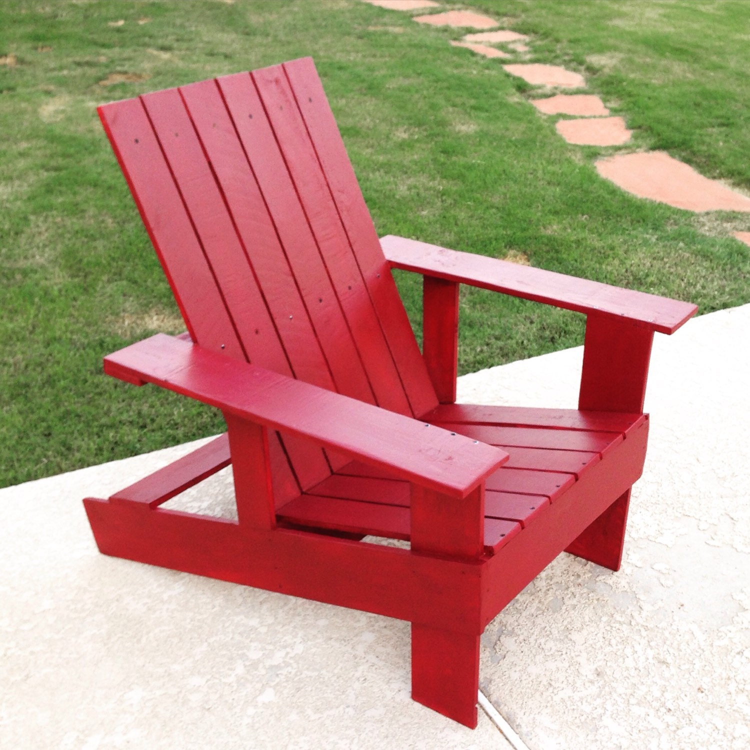 Wooden Adirondack Style chair Outdoor living Patio by nidify