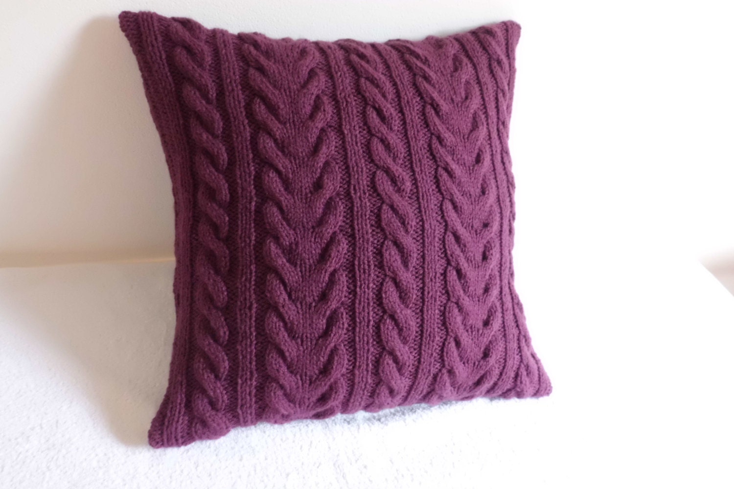 Custom Navy Blue Knit Pillow Cover Throw Pillow Cable Knit