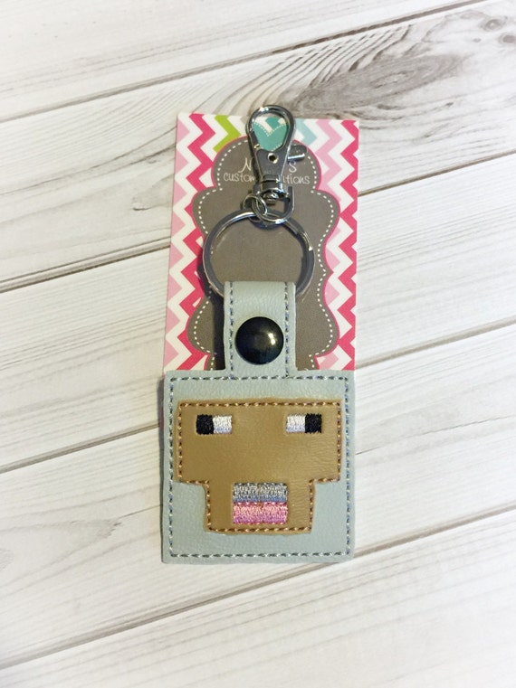 Minecraft Inspired Keychain Block People by NoniesCustomCreation