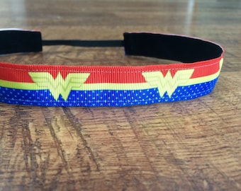 Wonder Woman headband. wonder woman accessories, superhero half marathon, running headband, workout headband, hair accessories, girls gift