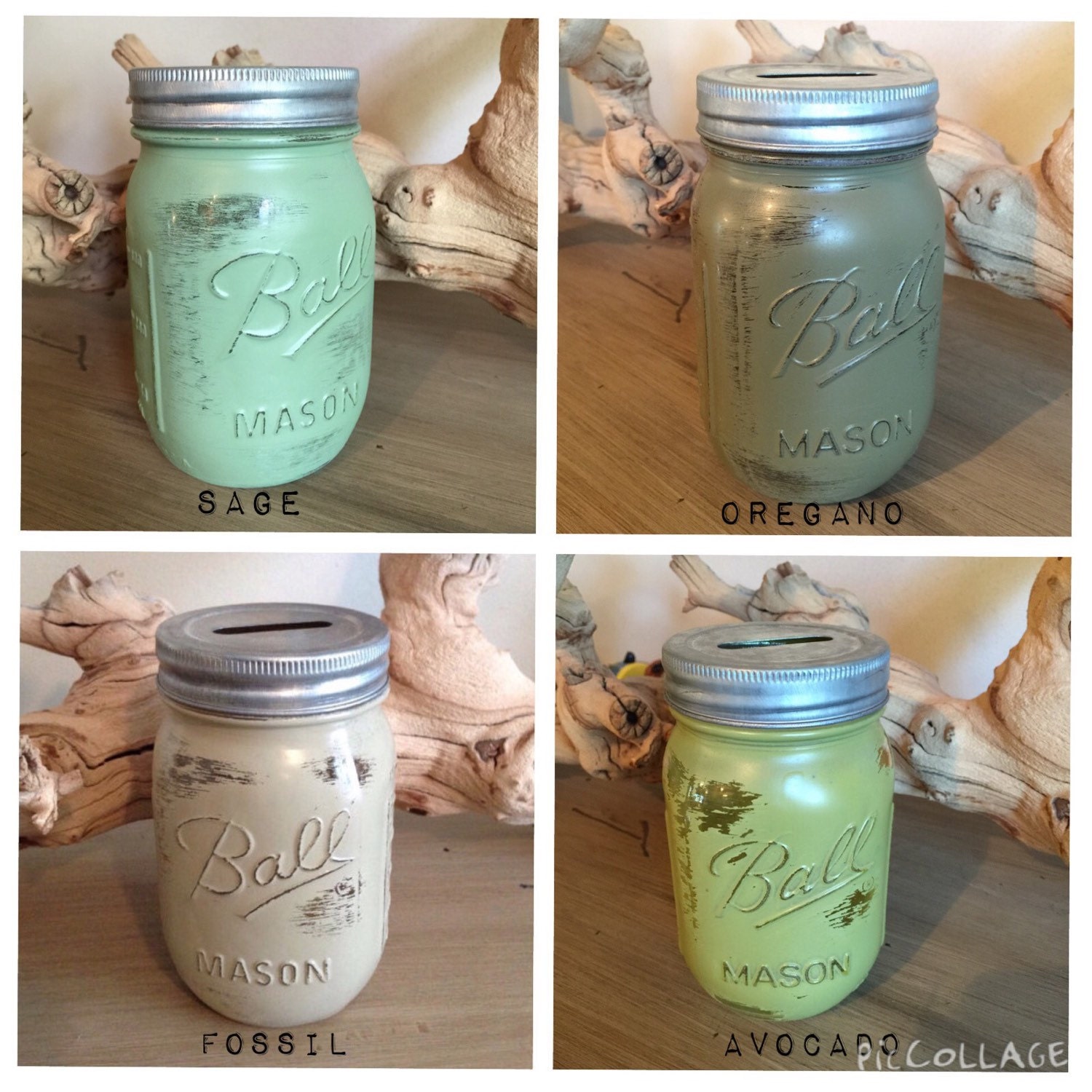 Mason Jar Coin Bank Coin Jar Piggy Bank Mason Jar by JBJunkMarket