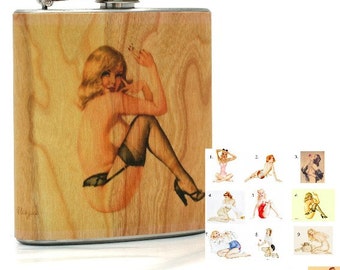 Pinup girls flask, Pin up girl flask, Unique gift flask