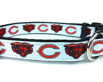 Chicago Bears Dog Collar (White)