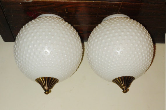 Glass milk Shades for Fixture glass  swag Swag swag Lamp, lamp light or Hobnail hanging Milk