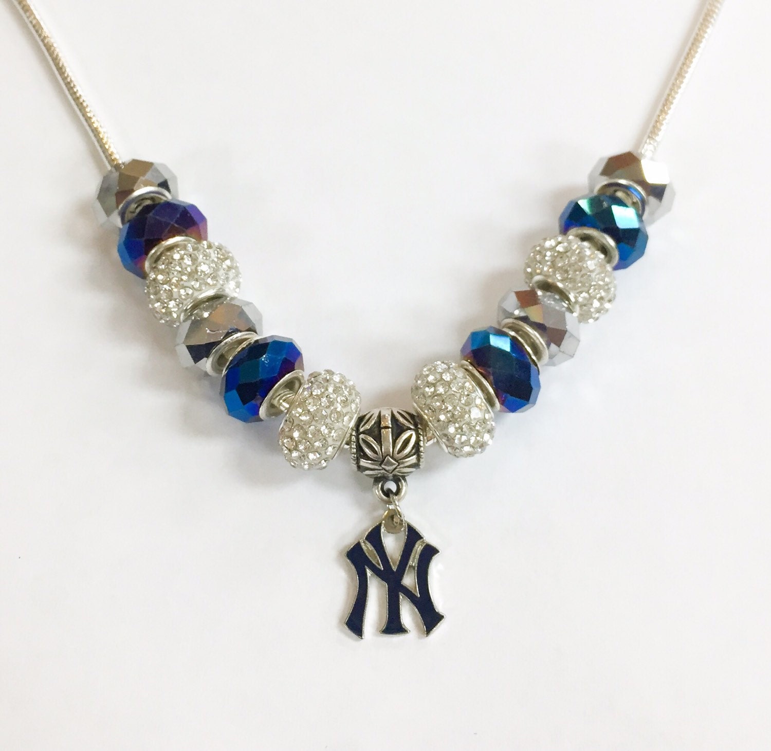 New York Yankees Baseball Necklace by on Etsy