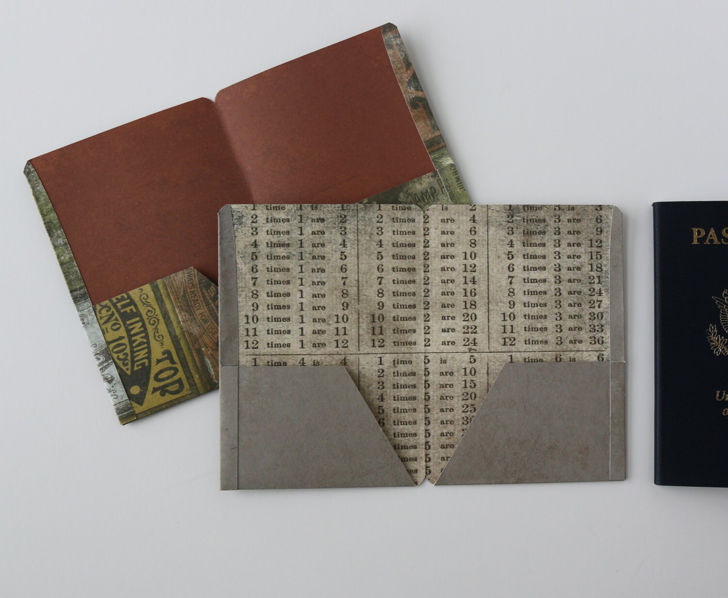 Passport Size Traveler's Notebook Folder Insert Set of 2