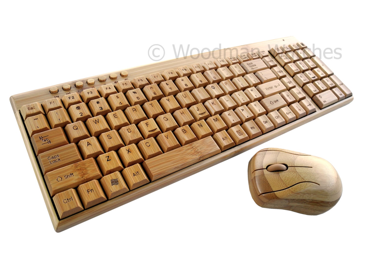 Wood Keyboard and Mouse Wireless