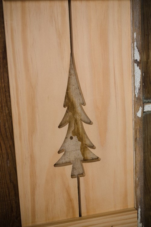 Pine Tree Exterior Shutter made of Pine Wood