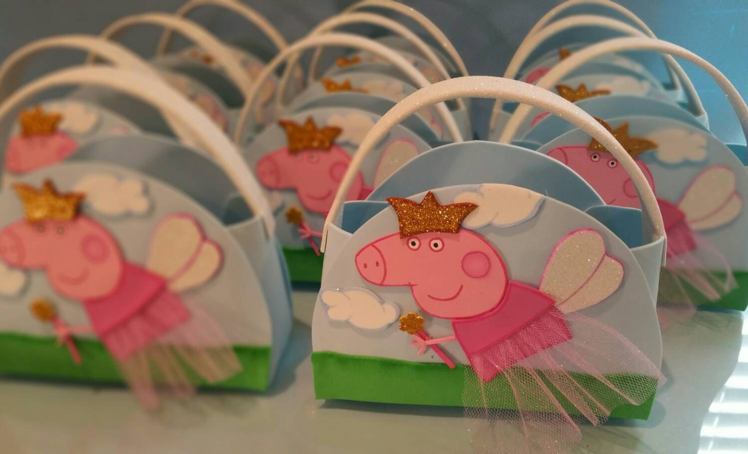 20 Peppa Pig Party Favors Bags Goody Bags by KaryfePartyCreations