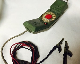Vintage Phone - Servicemans Rotary Phone Handset - Northern Telecom - 1967