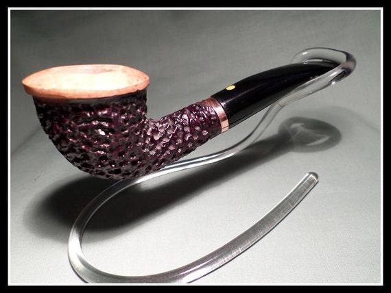 Briar Pipe – New, Un-Smoked Rustic Calabash with Polished Rim & Copper Band by Chambersburg Pipe Works