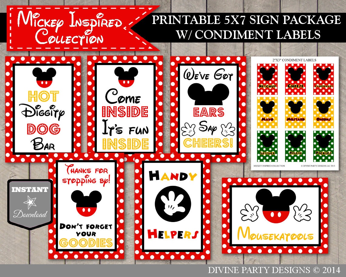 instant download mickey inspired printable by divinepartydesign