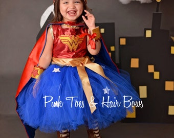 Wonder Woman costume- Wonder woman tutu costume- wonder woman costume dress- wonder woman dress-wonder woman tutu