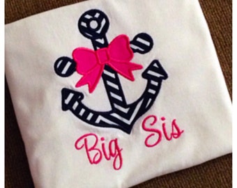 Girly anchor shirt, can be personalized how you'd like