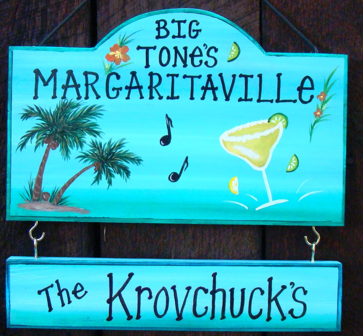 Custom Tropical Beach Bar Margaritaville Sign by CreativeDesigns77