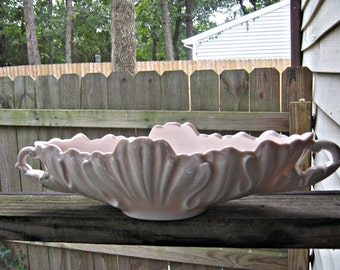 Pale Pink Milk Glass Centerpiece Bowl, Jeanette Glass, 1950's, Kitchen Ware, Home Decor, Vintage Milk Glass, Collectible Glass, Pink Glass